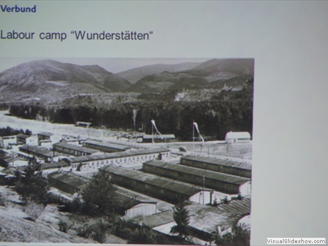 Part of his presentation on the history of the dam